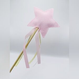 Pink Star Magic Wand with Ribbons nwot